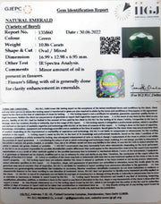 10.86/CT Natural Panna Stone with Govt. Lab Certified-(2331)
